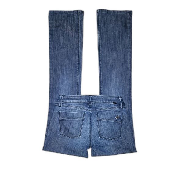 DL1961 Cindy Low Rise Rhythm Wash Stretch Slim Boot Cut Jeans Size 25 - Picture 5 of 12